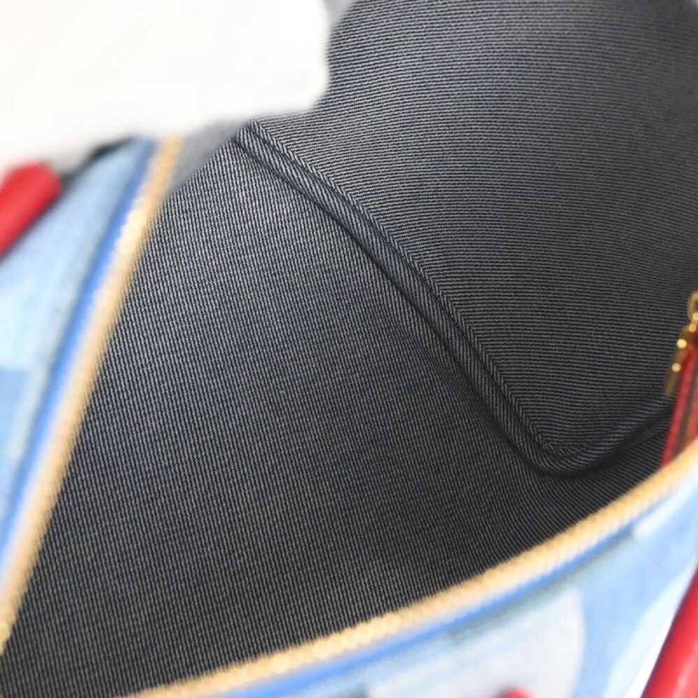 Louis Vuitton Speedy Bandouliere Damier And Monogram Patchwork Denim Blue - Picture 3 of 10